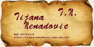 Tijana Nenadović vizit kartica
